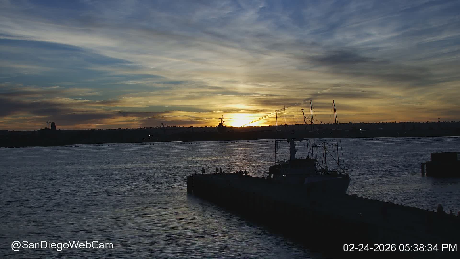 San Diego, Coronado Bridge & Sant Diego City & Bay Skyline View Live Cam - Downtown, San Diego, San Diego County, California, USA