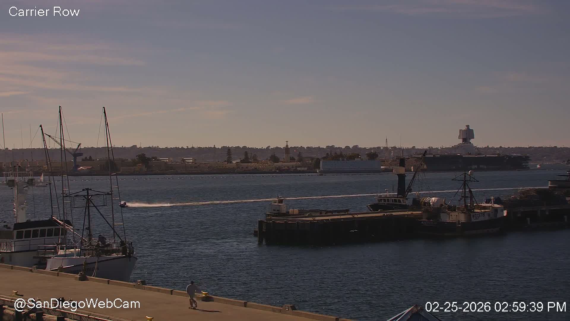 San Diego, Coronado Bridge & Sant Diego City & Bay Skyline View Live Cam - Downtown, San Diego, San Diego County, California, USA