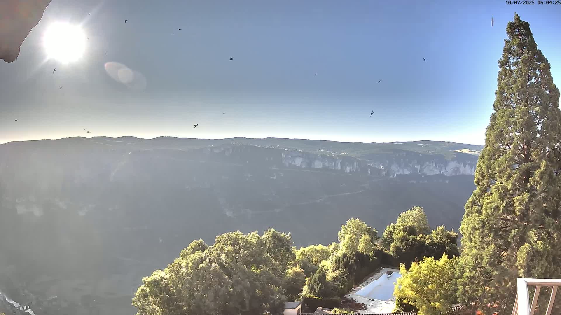 Les Gorges du Tarn (The Gorges of Tarn) View from Saint-Romme-de-Dolan Village Live Cam - Florac, Lozère, Occitanie, France