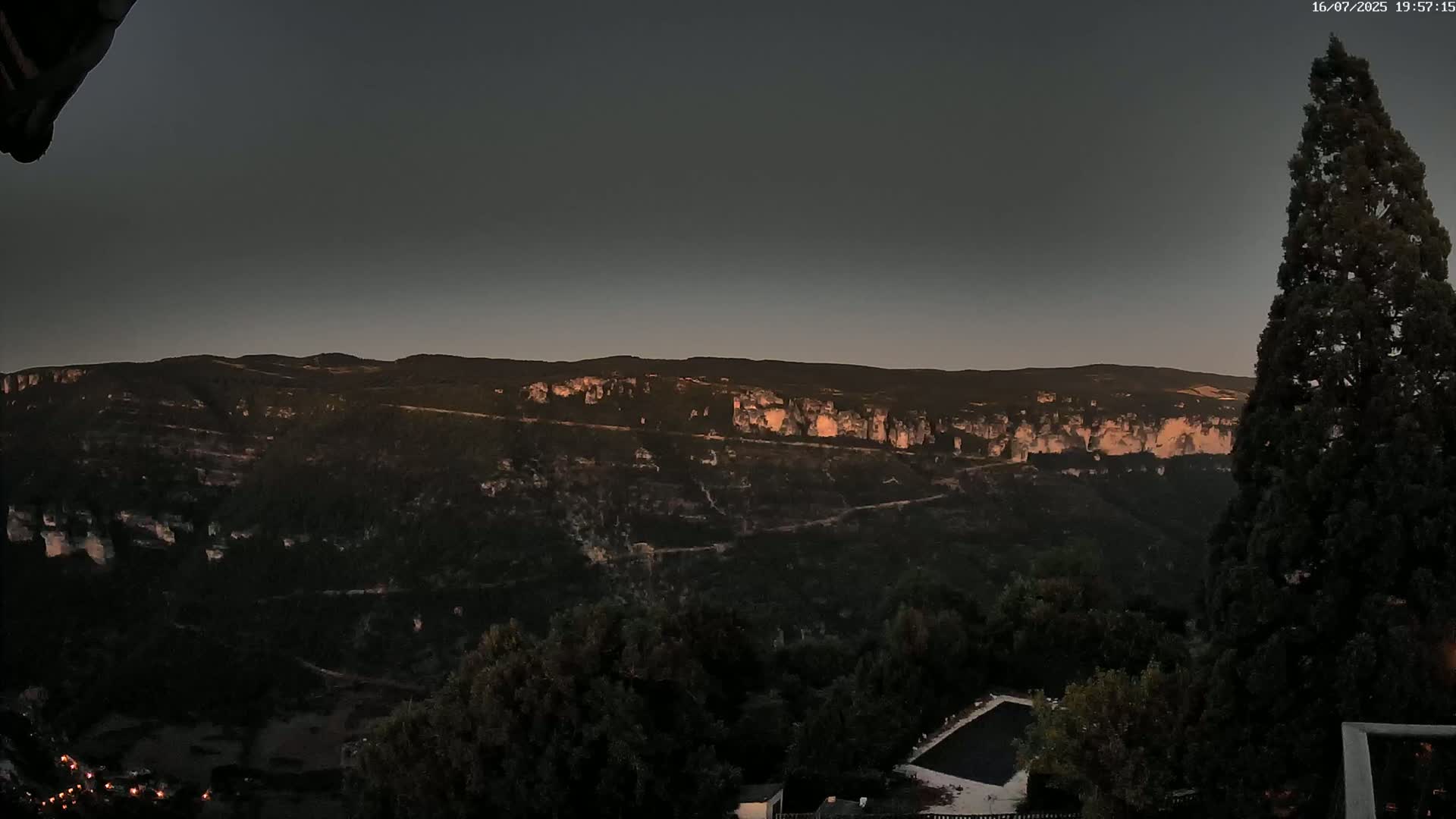 Les Gorges du Tarn (The Gorges of Tarn) View from Saint-Romme-de-Dolan Village Live Cam - Florac, Lozère, Occitanie, France