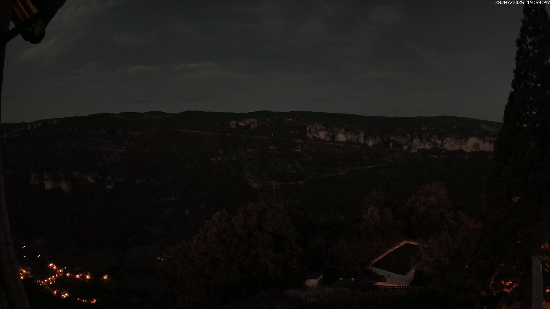 Les Gorges du Tarn (The Gorges of Tarn) View from Saint-Romme-de-Dolan Village Live Cam - Florac, Lozère, Occitanie, France