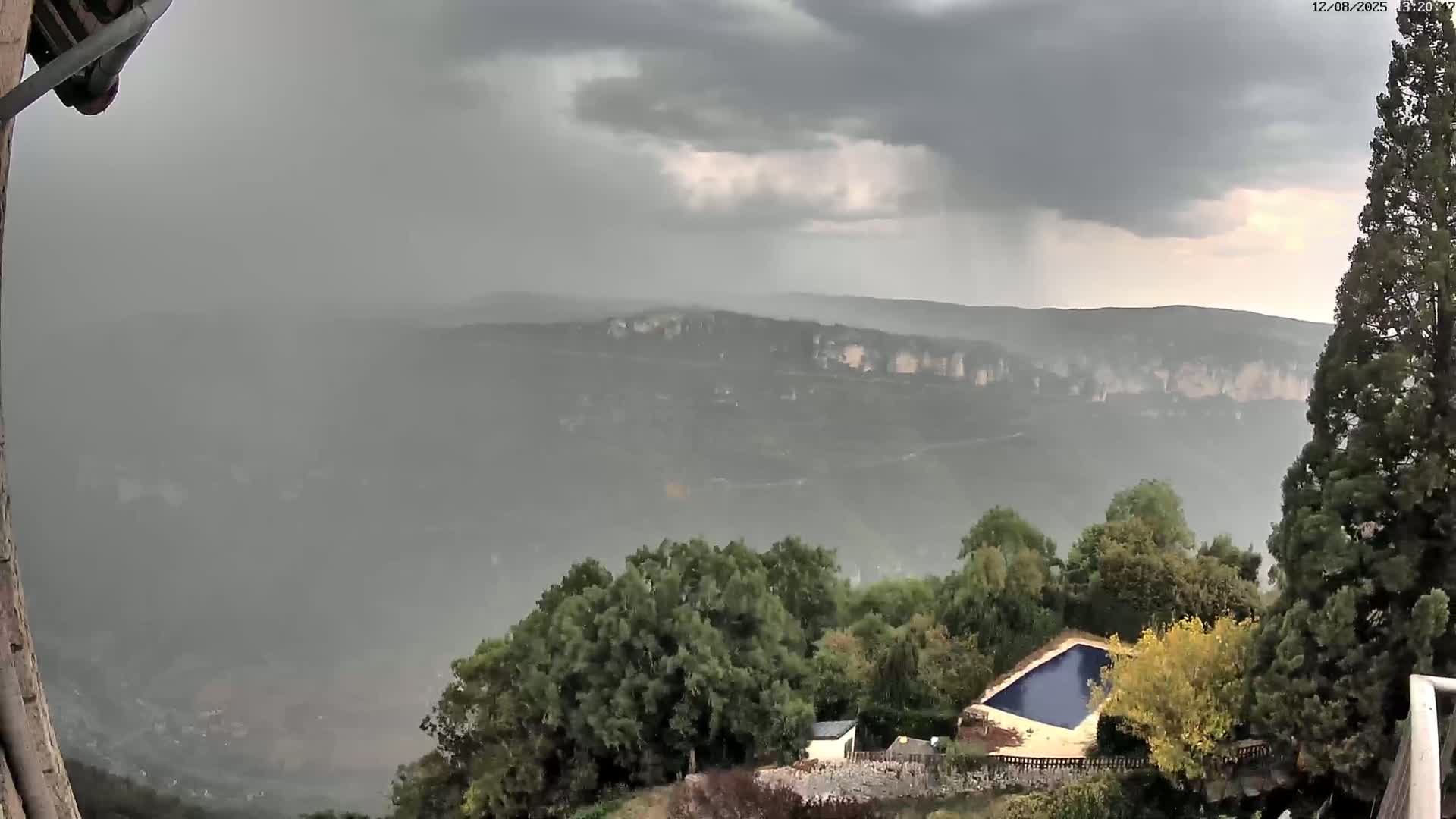 Les Gorges du Tarn (The Gorges of Tarn) View from Saint-Romme-de-Dolan Village Live Cam - Florac, Lozère, Occitanie, France