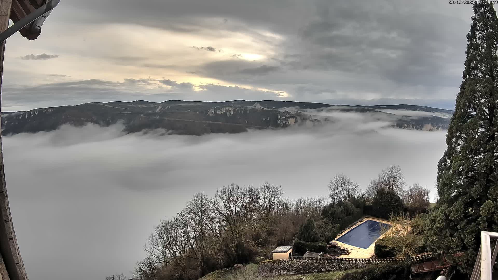 Les Gorges du Tarn (The Gorges of Tarn) View from Saint-Romme-de-Dolan Village Live Cam - Florac, Lozère, Occitanie, France