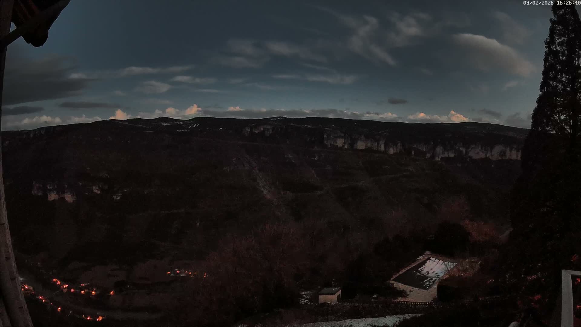 Les Gorges du Tarn (The Gorges of Tarn) View from Saint-Romme-de-Dolan Village Live Cam - Florac, Lozère, Occitanie, France