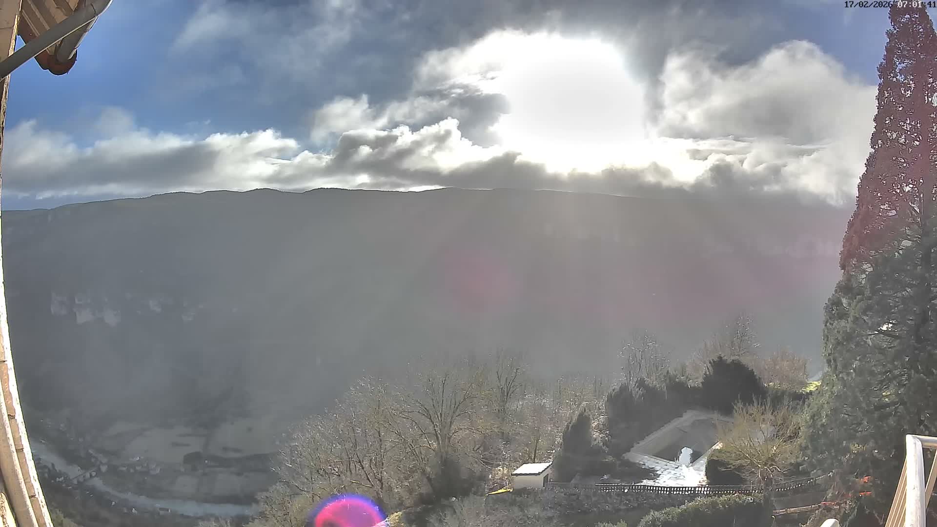 Les Gorges du Tarn (The Gorges of Tarn) View from Saint-Romme-de-Dolan Village Live Cam - Florac, Lozère, Occitanie, France