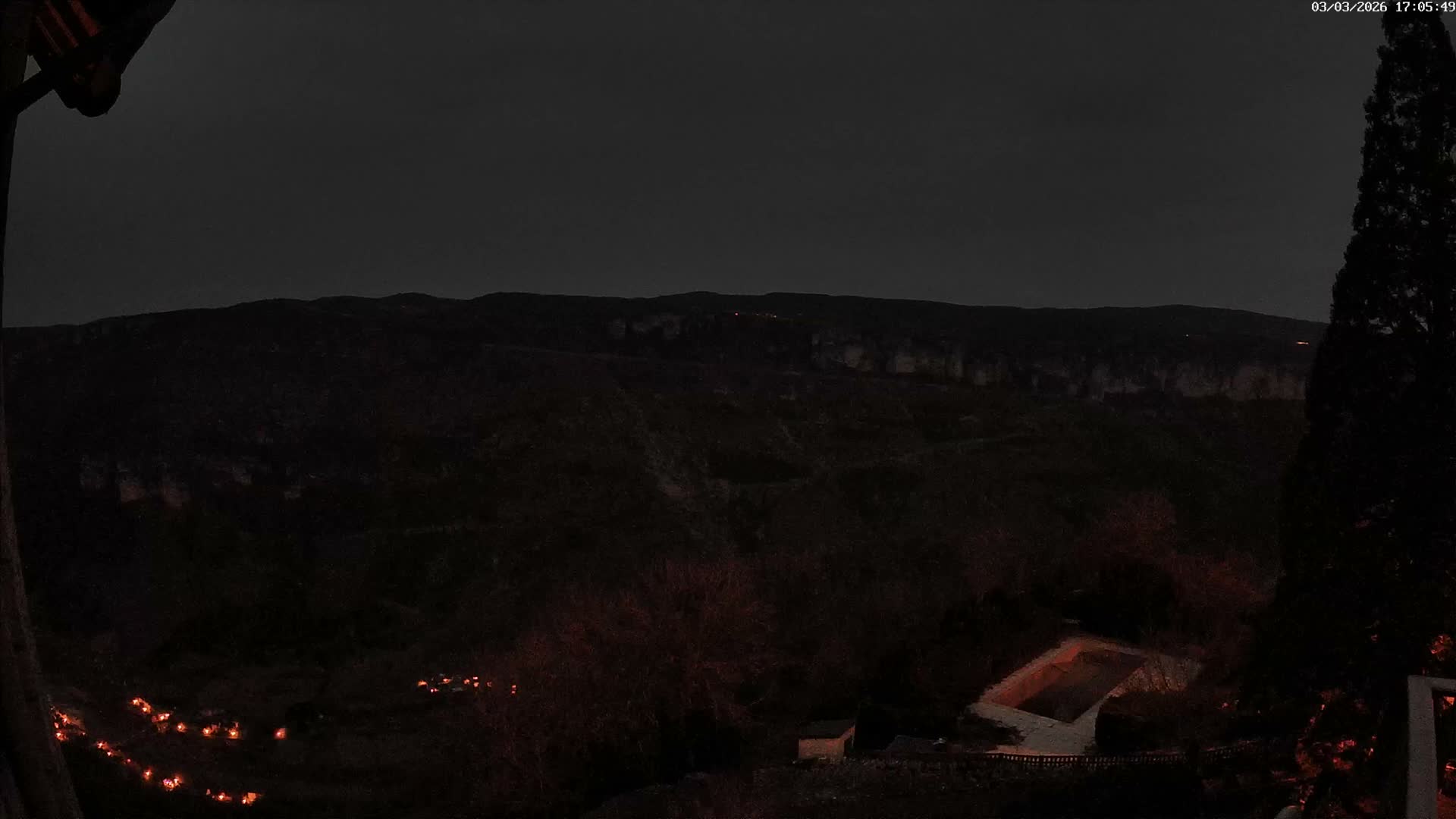 Les Gorges du Tarn (The Gorges of Tarn) View from Saint-Romme-de-Dolan Village Live Cam - Florac, Lozère, Occitanie, France