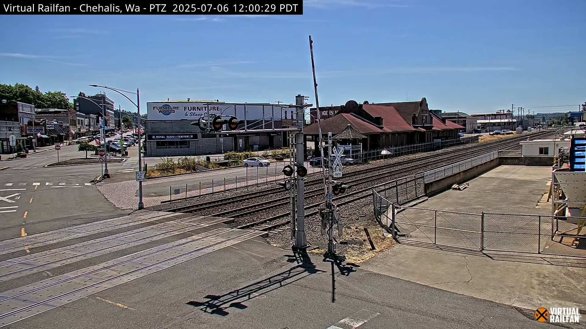 Chehalis City & Railway Junction N Market Bouleuvard X NW Front Street x NW West Street Live Cam - Chehalis, Lewis, Washington, USA