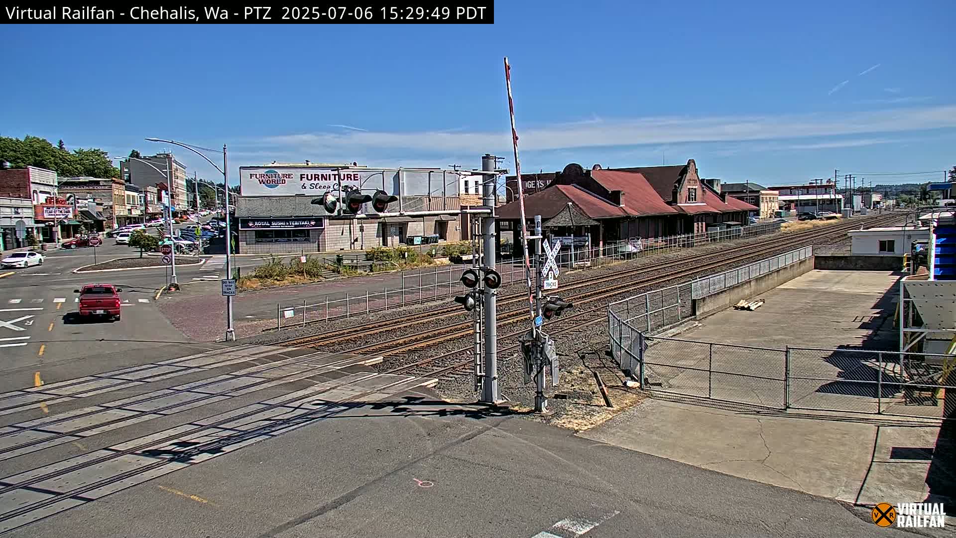 Chehalis City & Railway Junction N Market Bouleuvard X NW Front Street x NW West Street Live Cam - Chehalis, Lewis, Washington, USA