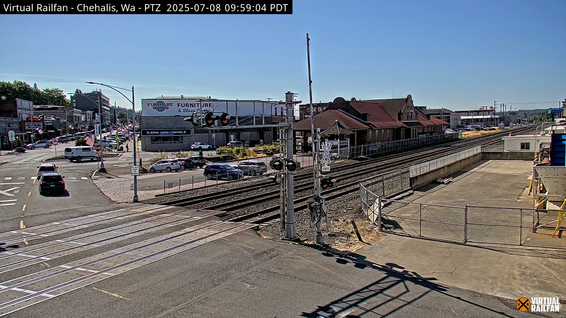 Chehalis City & Railway Junction N Market Bouleuvard X NW Front Street x NW West Street Live Cam - Chehalis, Lewis, Washington, USA