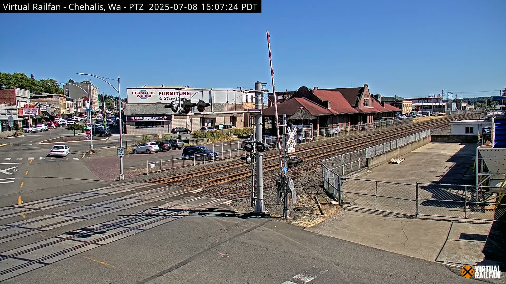 Chehalis City & Railway Junction N Market Bouleuvard X NW Front Street x NW West Street Live Cam - Chehalis, Lewis, Washington, USA