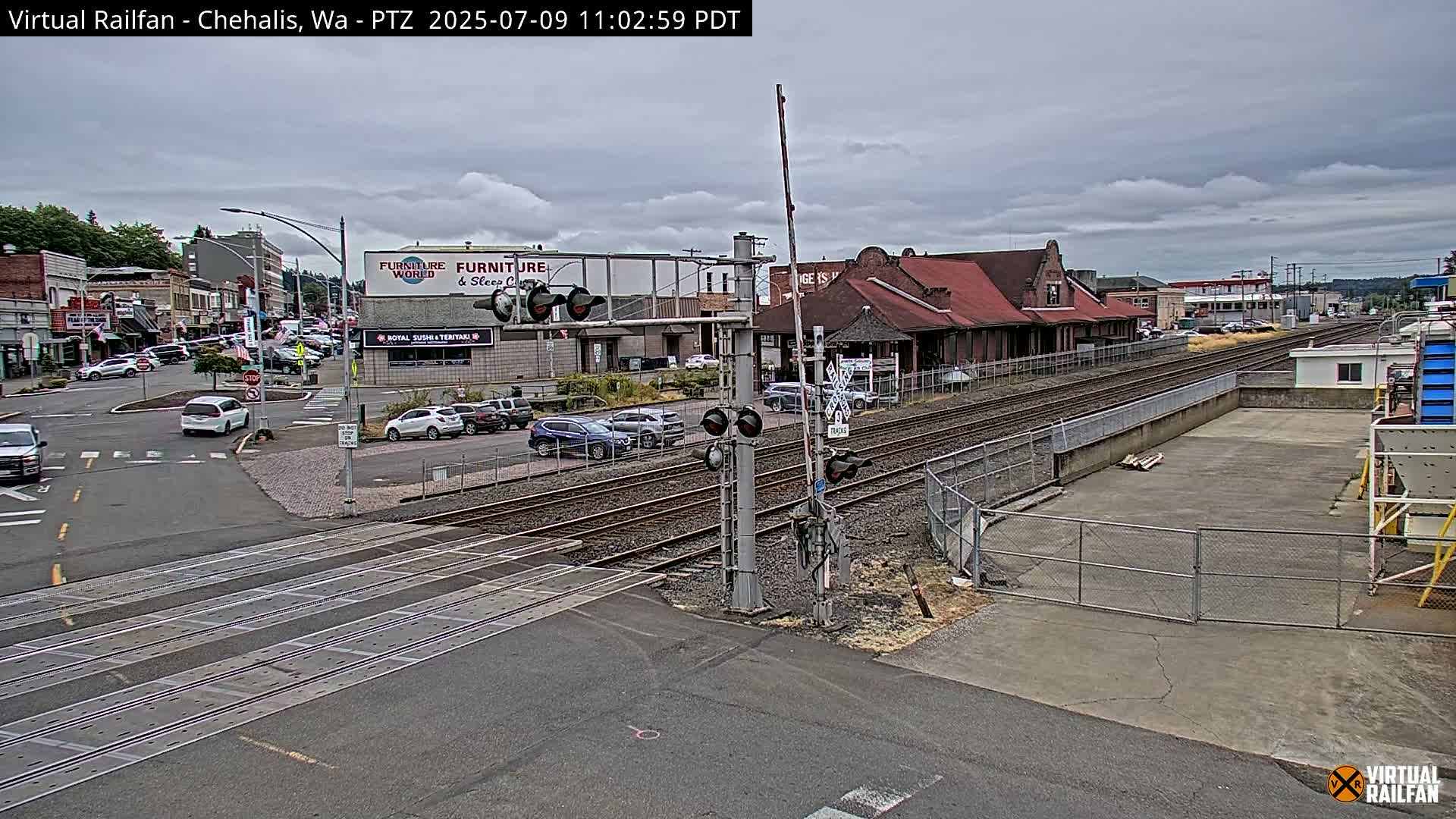 Chehalis City & Railway Junction N Market Bouleuvard X NW Front Street x NW West Street Live Cam - Chehalis, Lewis, Washington, USA