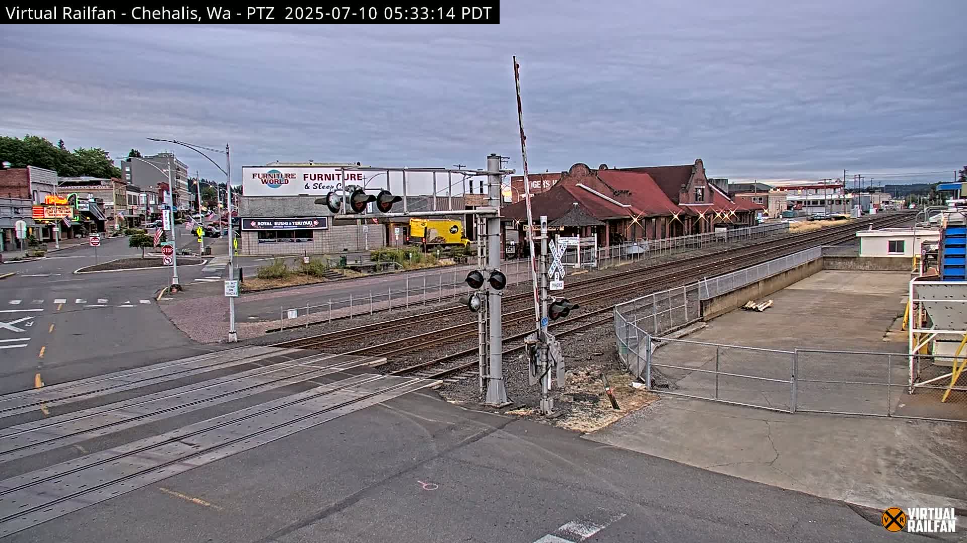 Chehalis City & Railway Junction N Market Bouleuvard X NW Front Street x NW West Street Live Cam - Chehalis, Lewis, Washington, USA