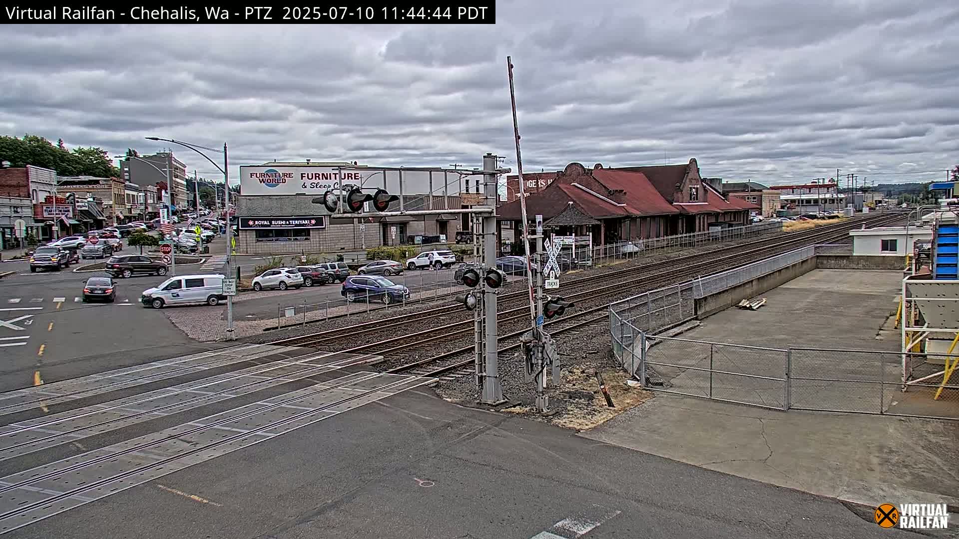 Chehalis City & Railway Junction N Market Bouleuvard X NW Front Street x NW West Street Live Cam - Chehalis, Lewis, Washington, USA