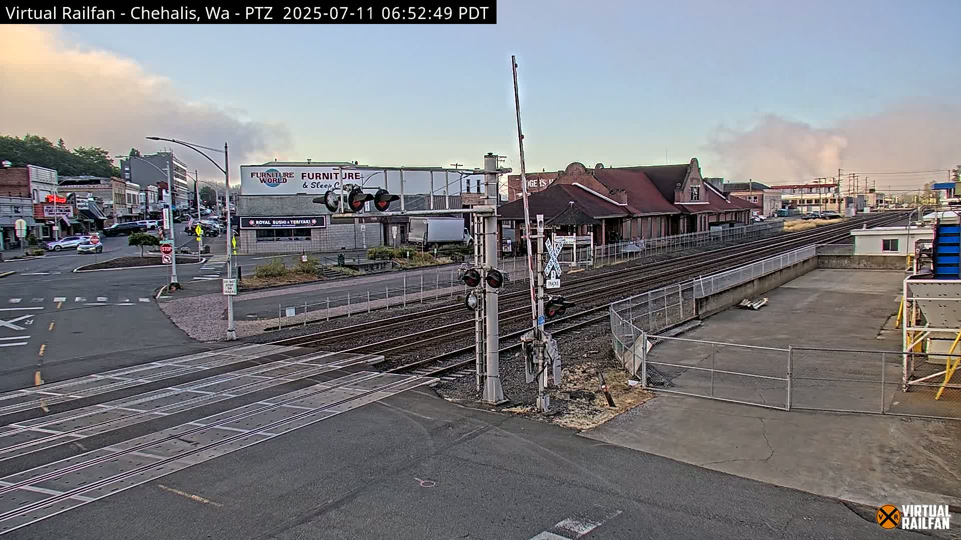 Chehalis City & Railway Junction N Market Bouleuvard X NW Front Street x NW West Street Live Cam - Chehalis, Lewis, Washington, USA