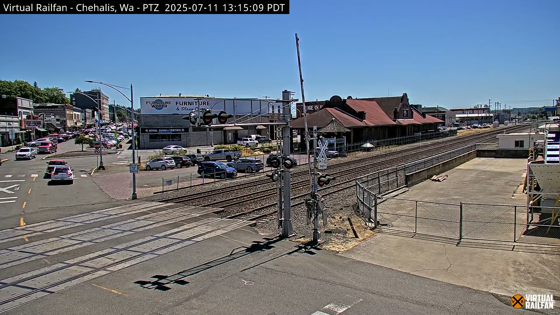 Chehalis City & Railway Junction N Market Bouleuvard X NW Front Street x NW West Street Live Cam - Chehalis, Lewis, Washington, USA