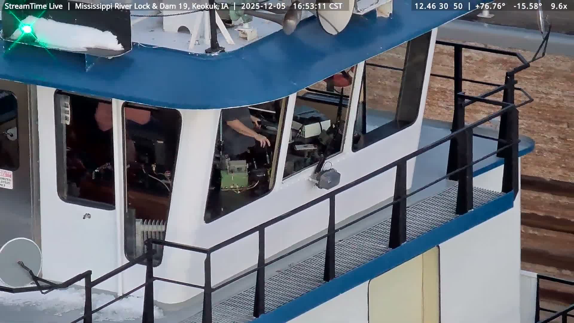Keokuk Mississippi River Lock 19 Dam & Keokuk Power Plant Live Cam - Keokuk, Lee, Iowa, USA