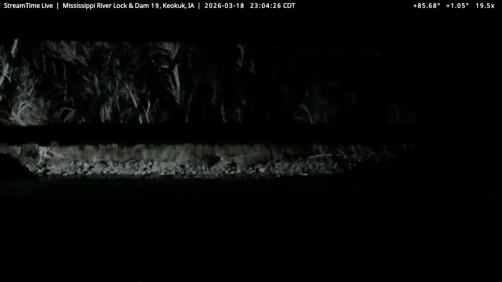 Keokuk Mississippi River Lock 19 Dam & Keokuk Power Plant Live Cam - Keokuk, Lee, Iowa, USA