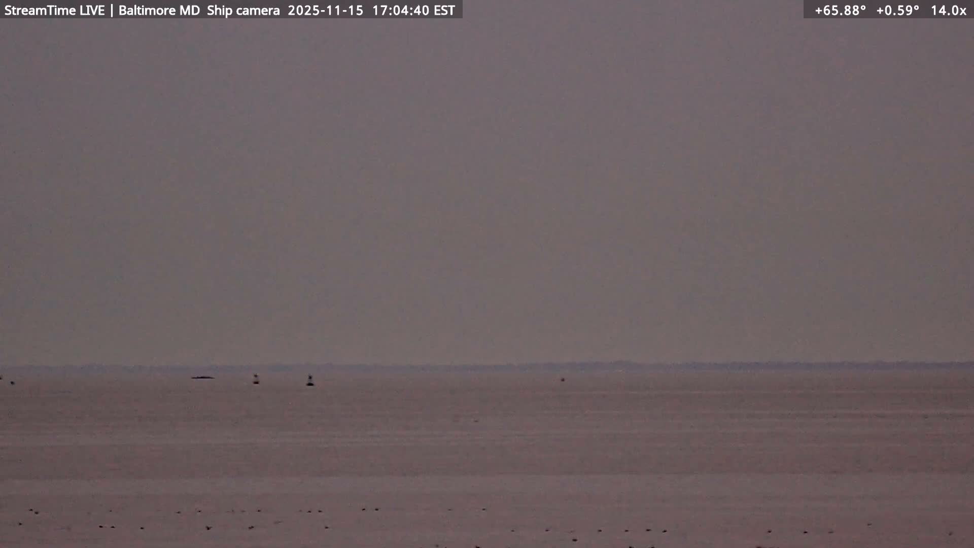 Baltimore Silhouette & Brandon Shores Power Plant Pier  from Fort Smallwood Park Live Cam - Pasadena, Anne Arundel, Maryland, USA