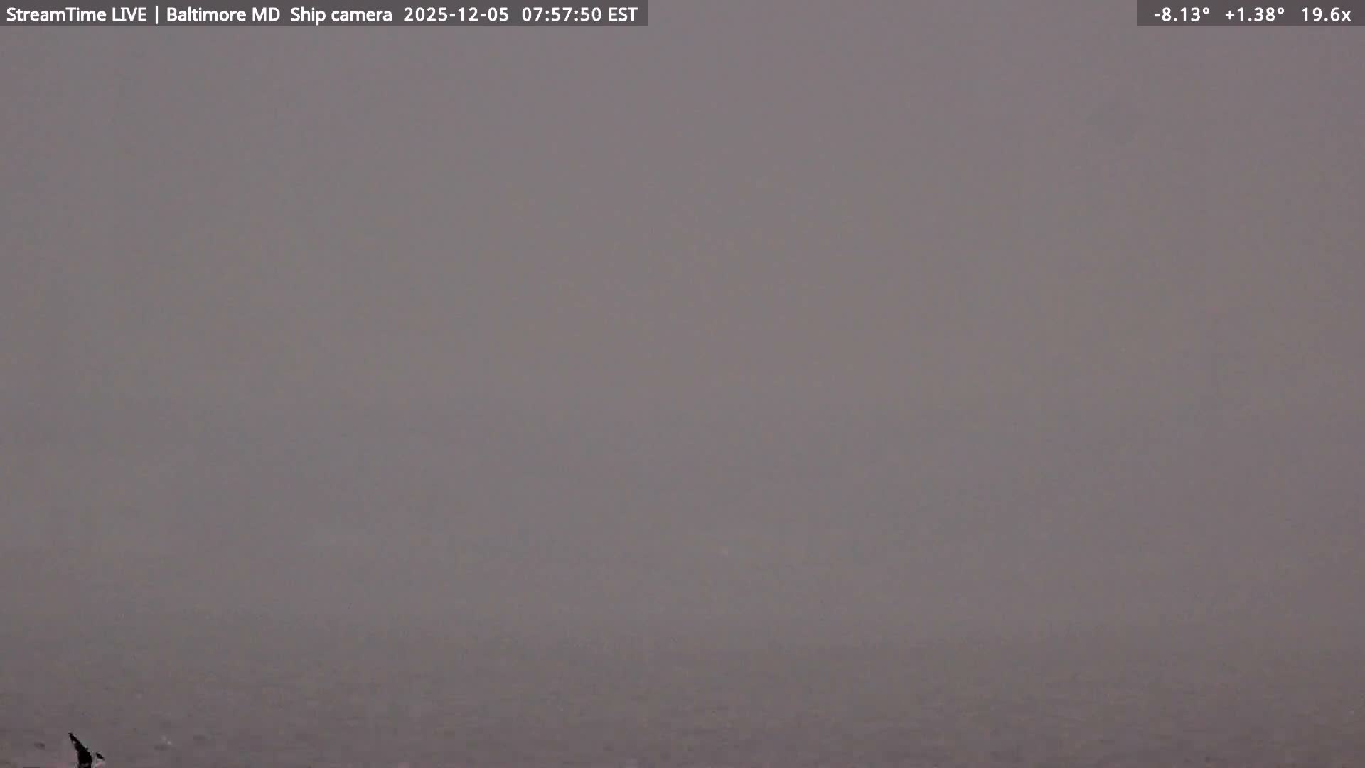 Baltimore Silhouette & Brandon Shores Power Plant Pier  from Fort Smallwood Park Live Cam - Pasadena, Anne Arundel, Maryland, USA