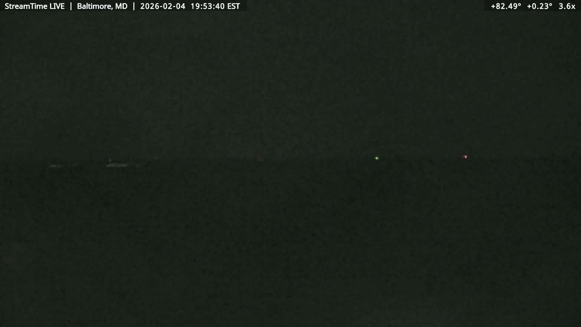 Baltimore Silhouette & Brandon Shores Power Plant Pier  from Fort Smallwood Park Live Cam - Pasadena, Anne Arundel, Maryland, USA
