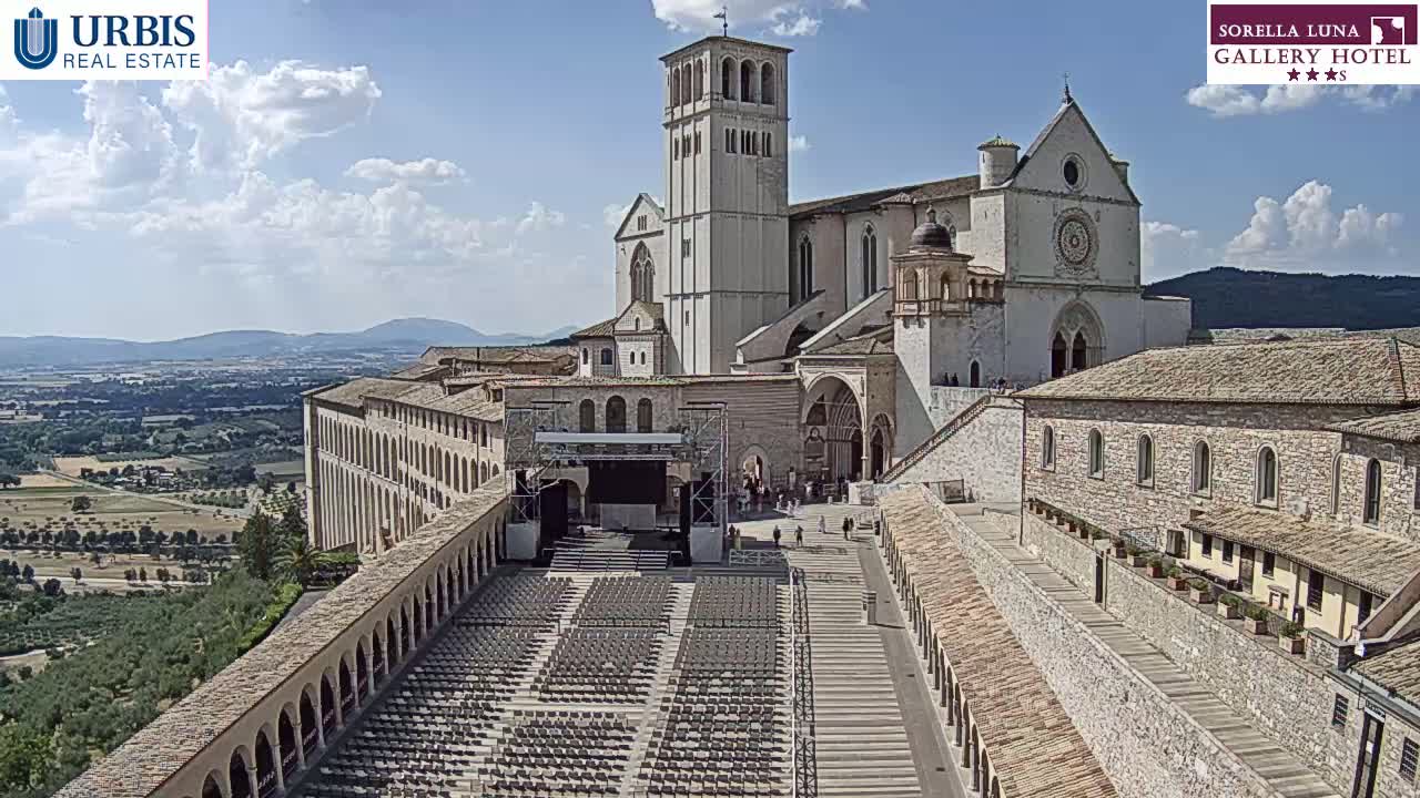 Assisi Basilica of San Francesco Live Cam - Perugia, Umbria, Italy