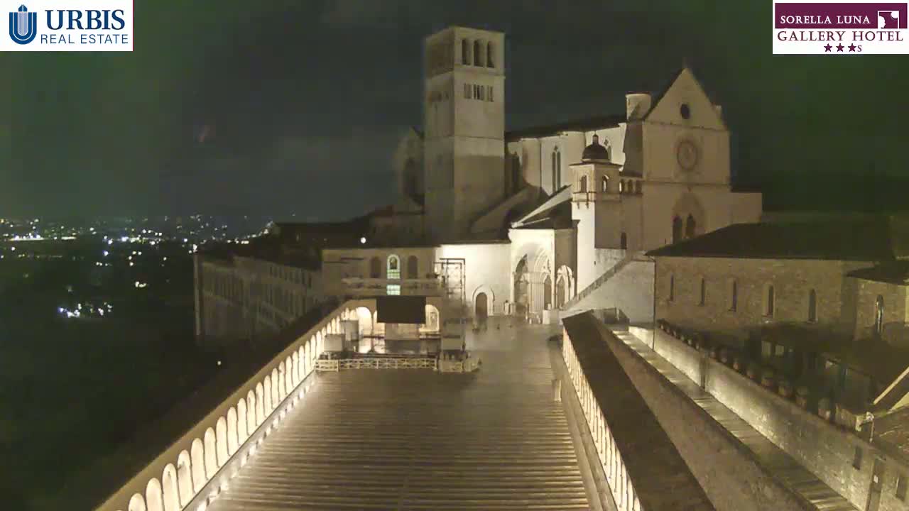 Assisi Basilica of San Francesco Live Cam - Perugia, Umbria, Italy