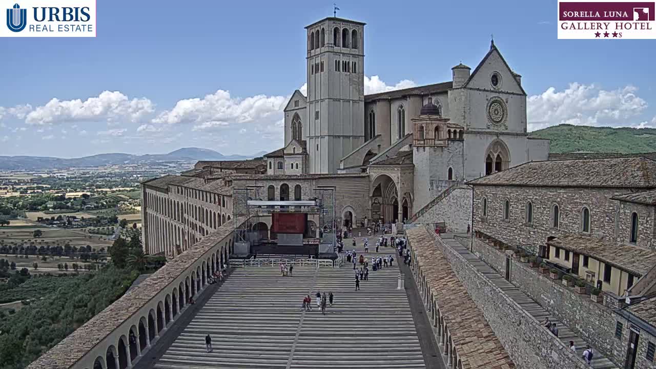 Assisi Basilica of San Francesco Live Cam - Perugia, Umbria, Italy