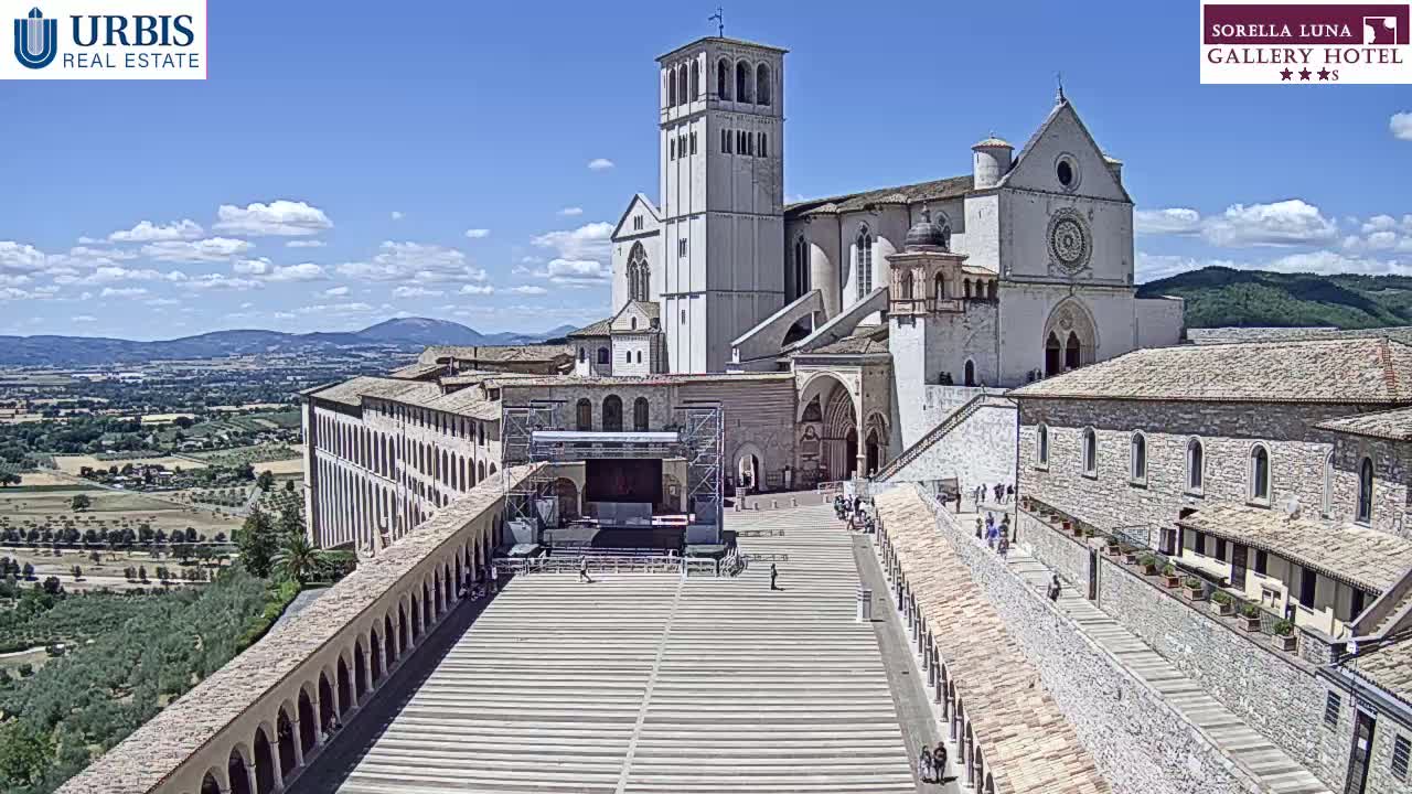 Assisi Basilica of San Francesco Live Cam - Perugia, Umbria, Italy