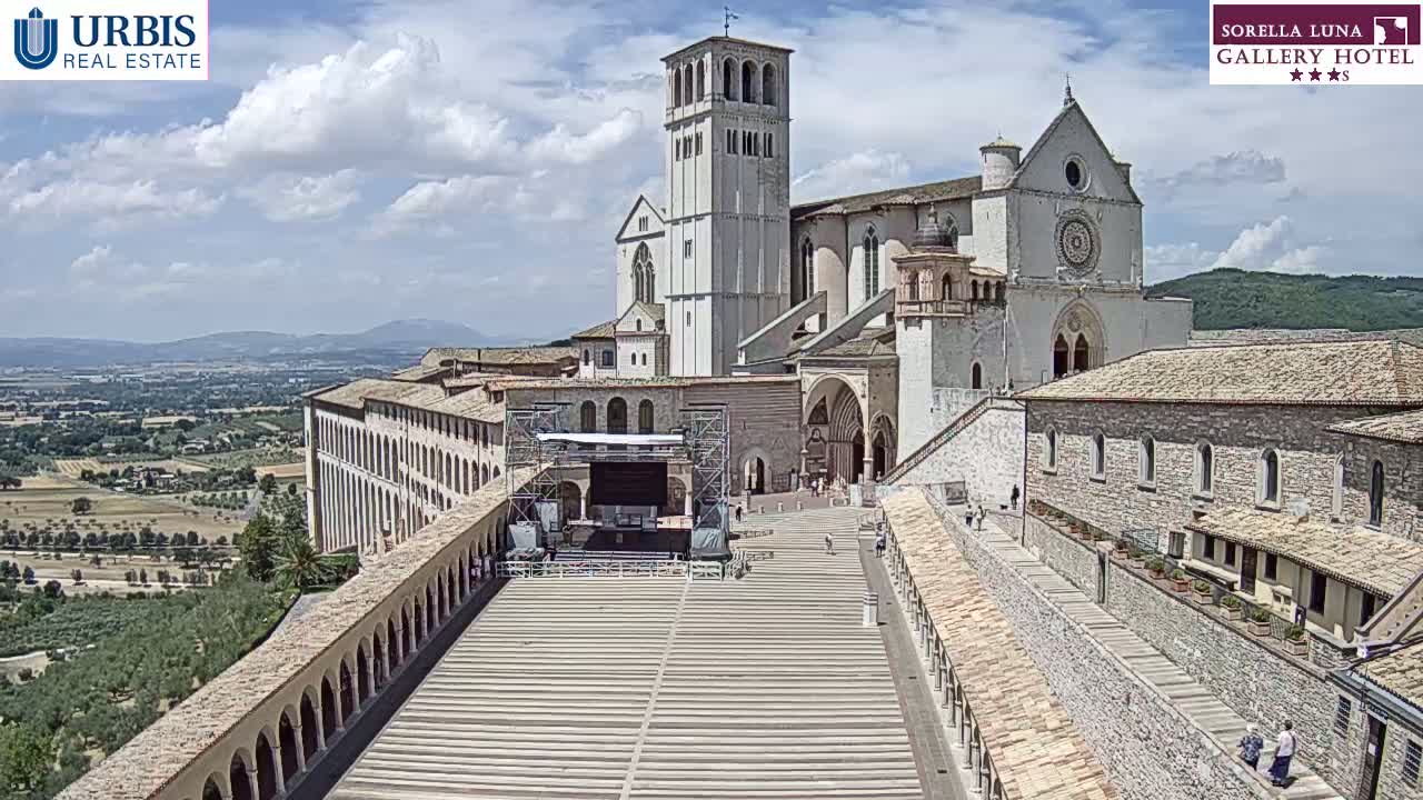 Assisi Basilica of San Francesco Live Cam - Perugia, Umbria, Italy