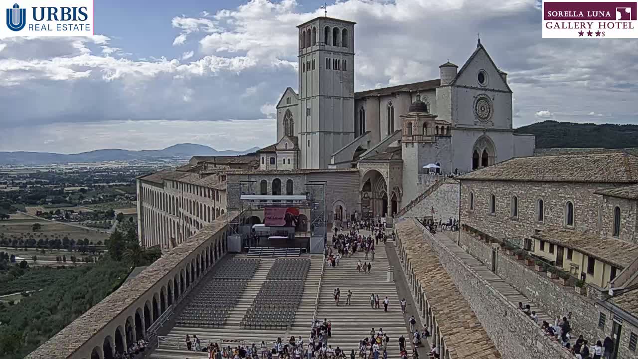 Assisi Basilica of San Francesco Live Cam - Perugia, Umbria, Italy