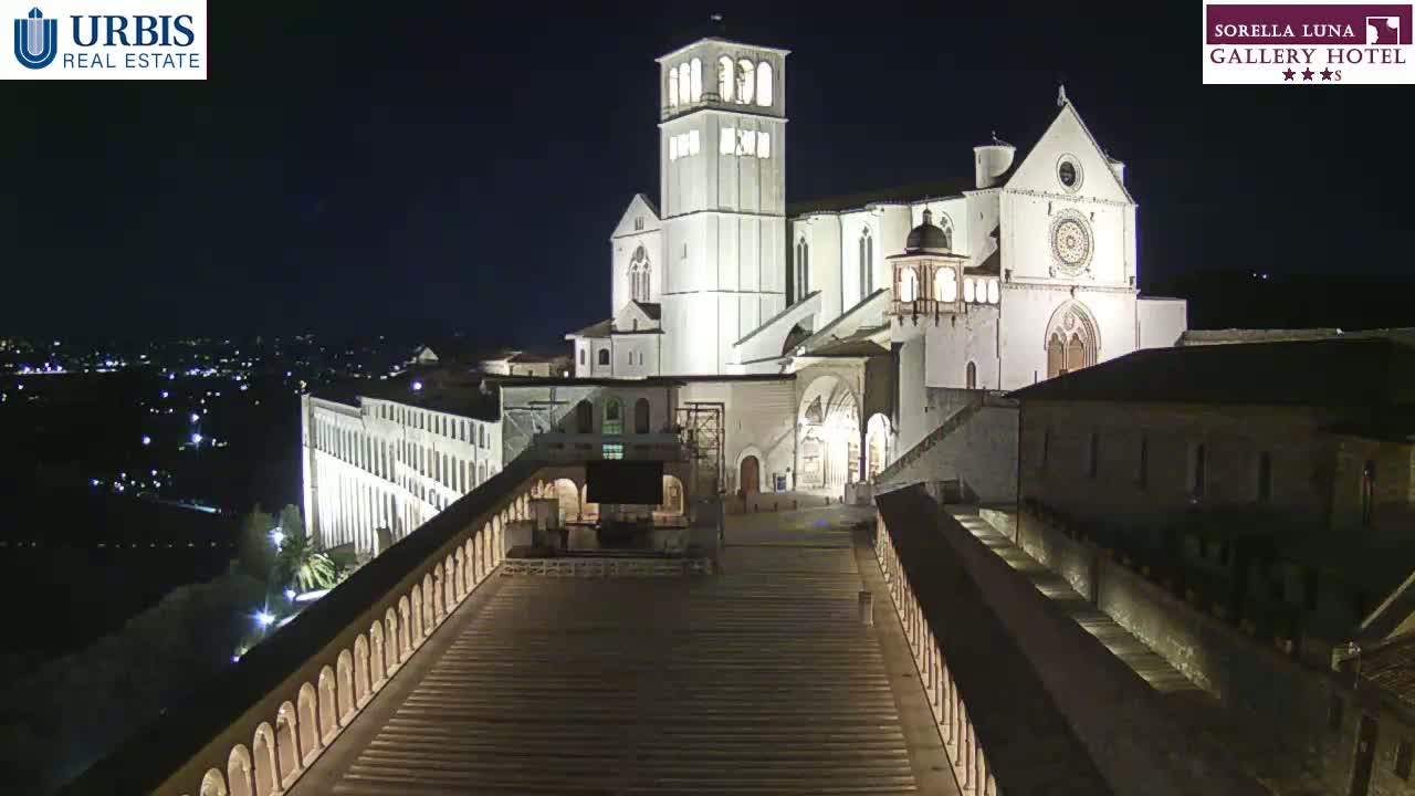 Assisi Basilica of San Francesco Live Cam - Perugia, Umbria, Italy