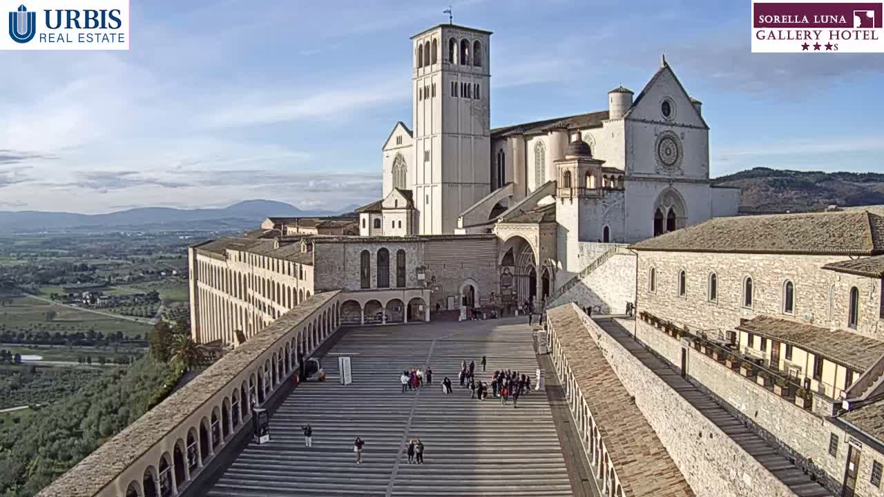 Assisi Basilica of San Francesco Live Cam - Perugia, Umbria, Italy