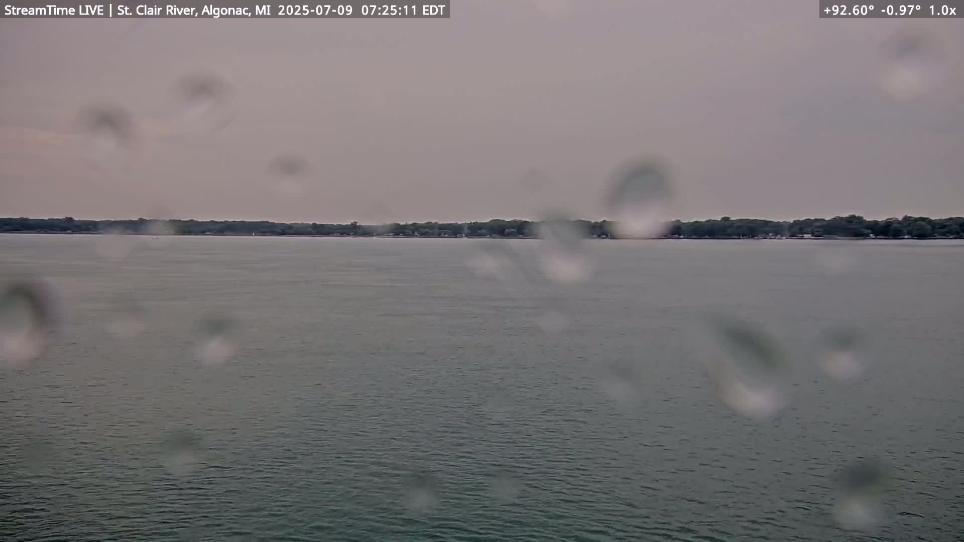 Algonac Village & St. Clair River & USA - Canada Border View Live Cam - Algonac, St. Clair, Michigan, USA