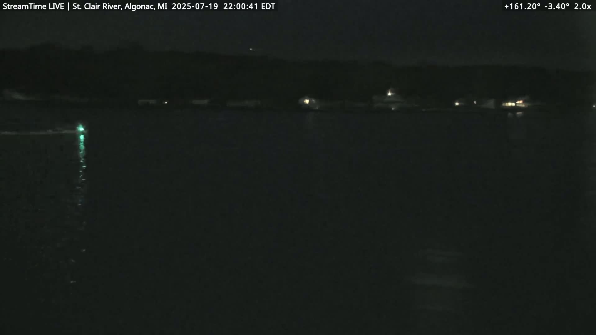 Algonac Village & St. Clair River & USA - Canada Border View Live Cam - Algonac, St. Clair, Michigan, USA