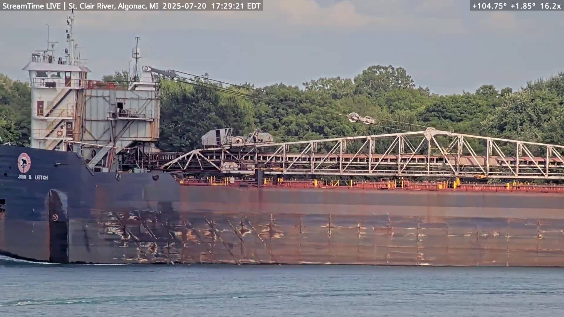 Algonac Village & St. Clair River & USA - Canada Border View Live Cam - Algonac, St. Clair, Michigan, USA
