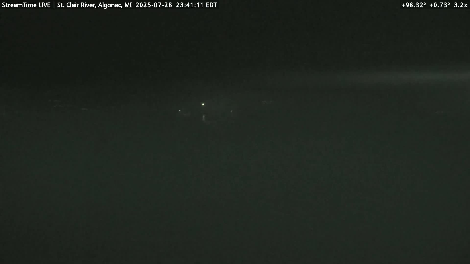 Algonac Village & St. Clair River & USA - Canada Border View Live Cam - Algonac, St. Clair, Michigan, USA