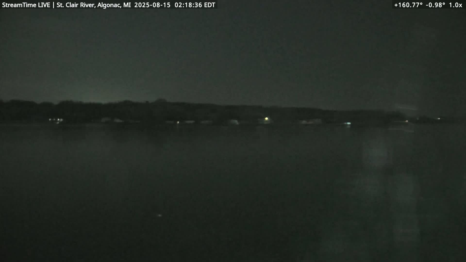 Algonac Village & St. Clair River & USA - Canada Border View Live Cam - Algonac, St. Clair, Michigan, USA