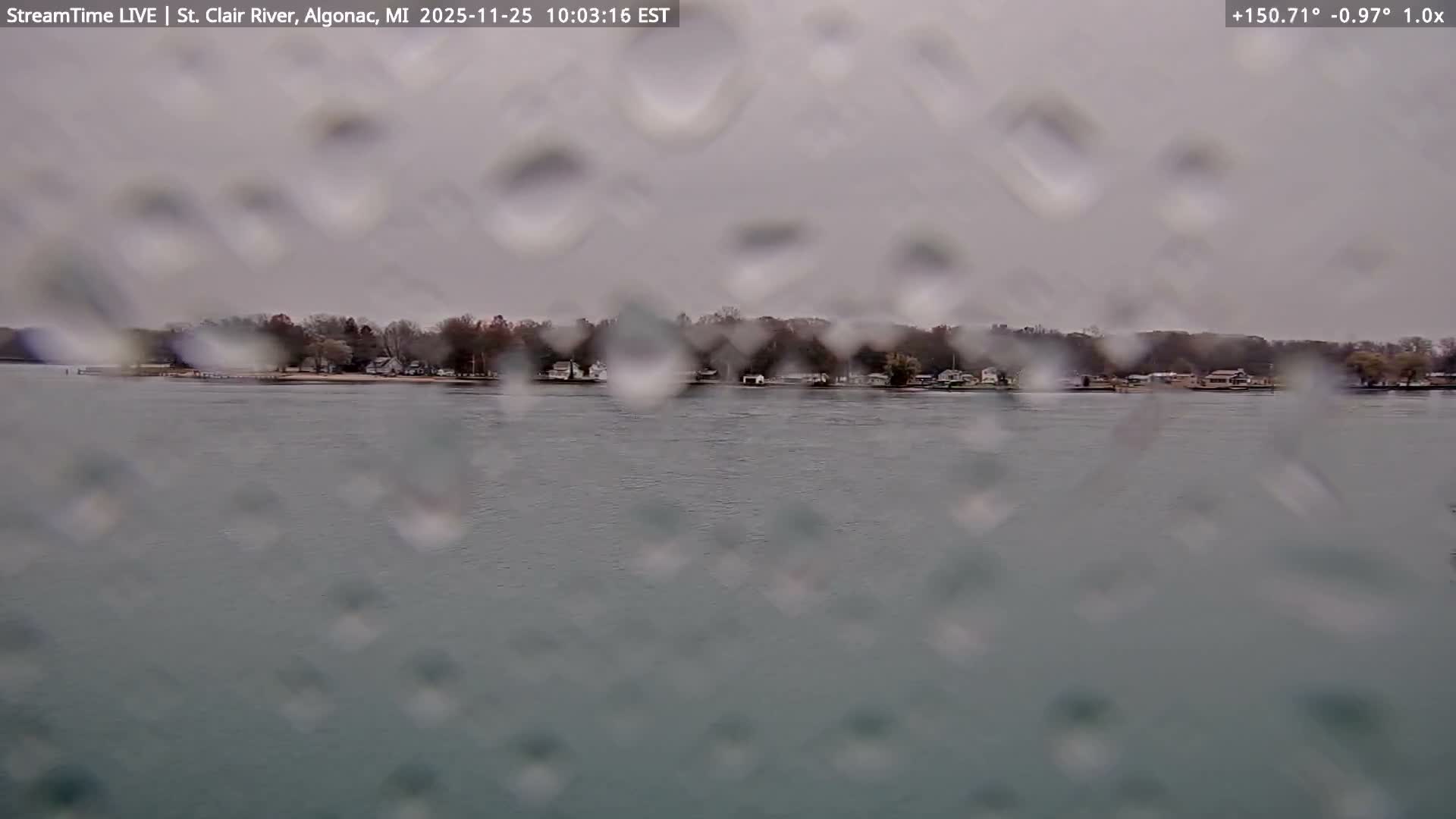 Algonac Village & St. Clair River & USA - Canada Border View Live Cam - Algonac, St. Clair, Michigan, USA