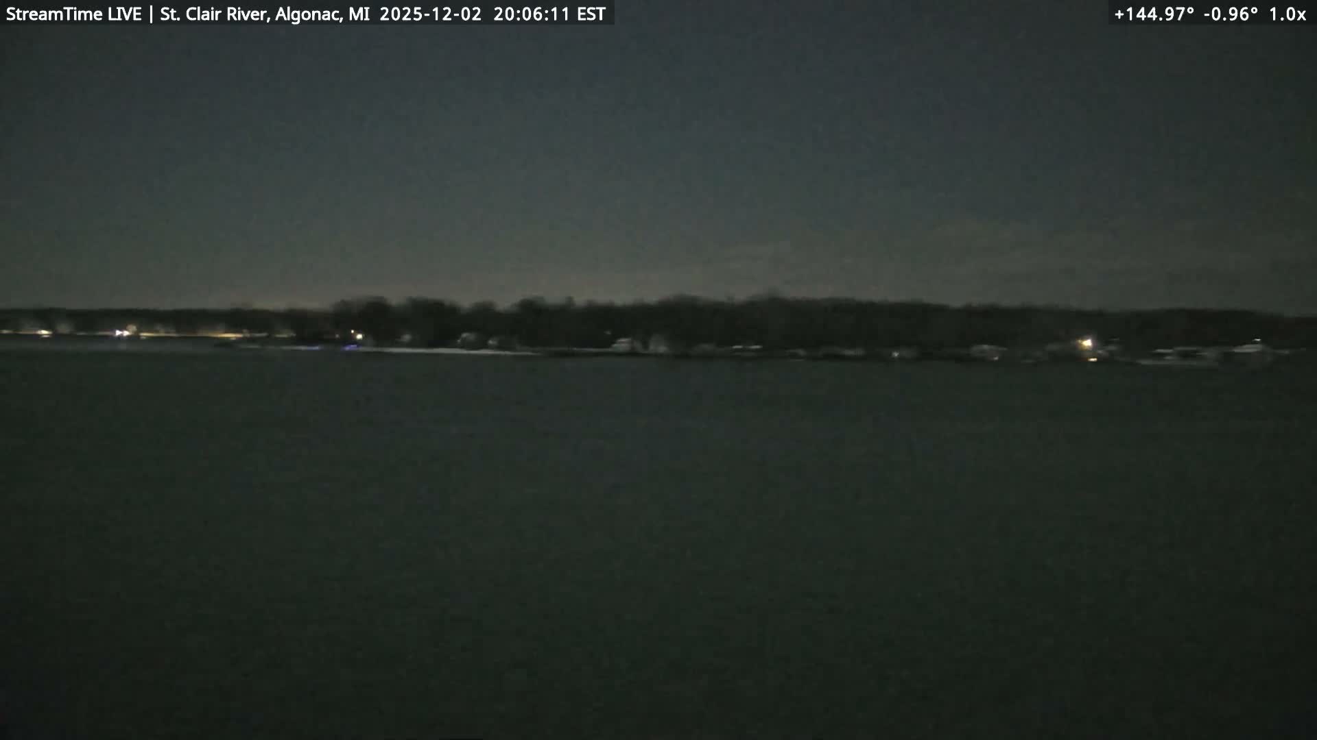 Algonac Village & St. Clair River & USA - Canada Border View Live Cam - Algonac, St. Clair, Michigan, USA