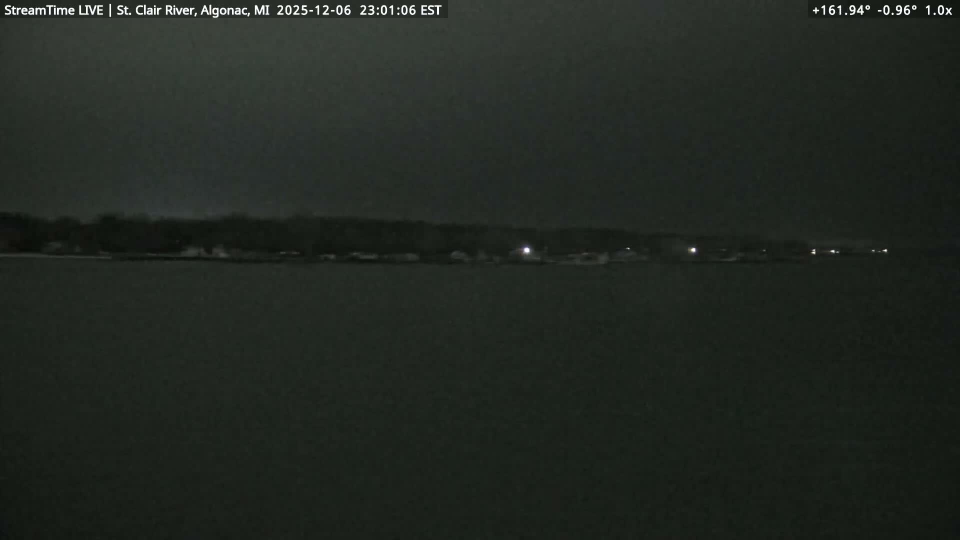 Algonac Village & St. Clair River & USA - Canada Border View Live Cam - Algonac, St. Clair, Michigan, USA