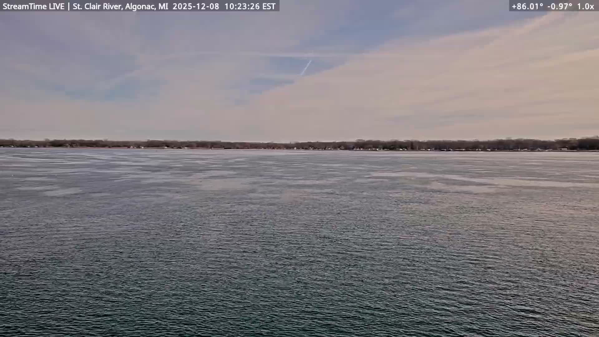 Algonac Village & St. Clair River & USA - Canada Border View Live Cam - Algonac, St. Clair, Michigan, USA