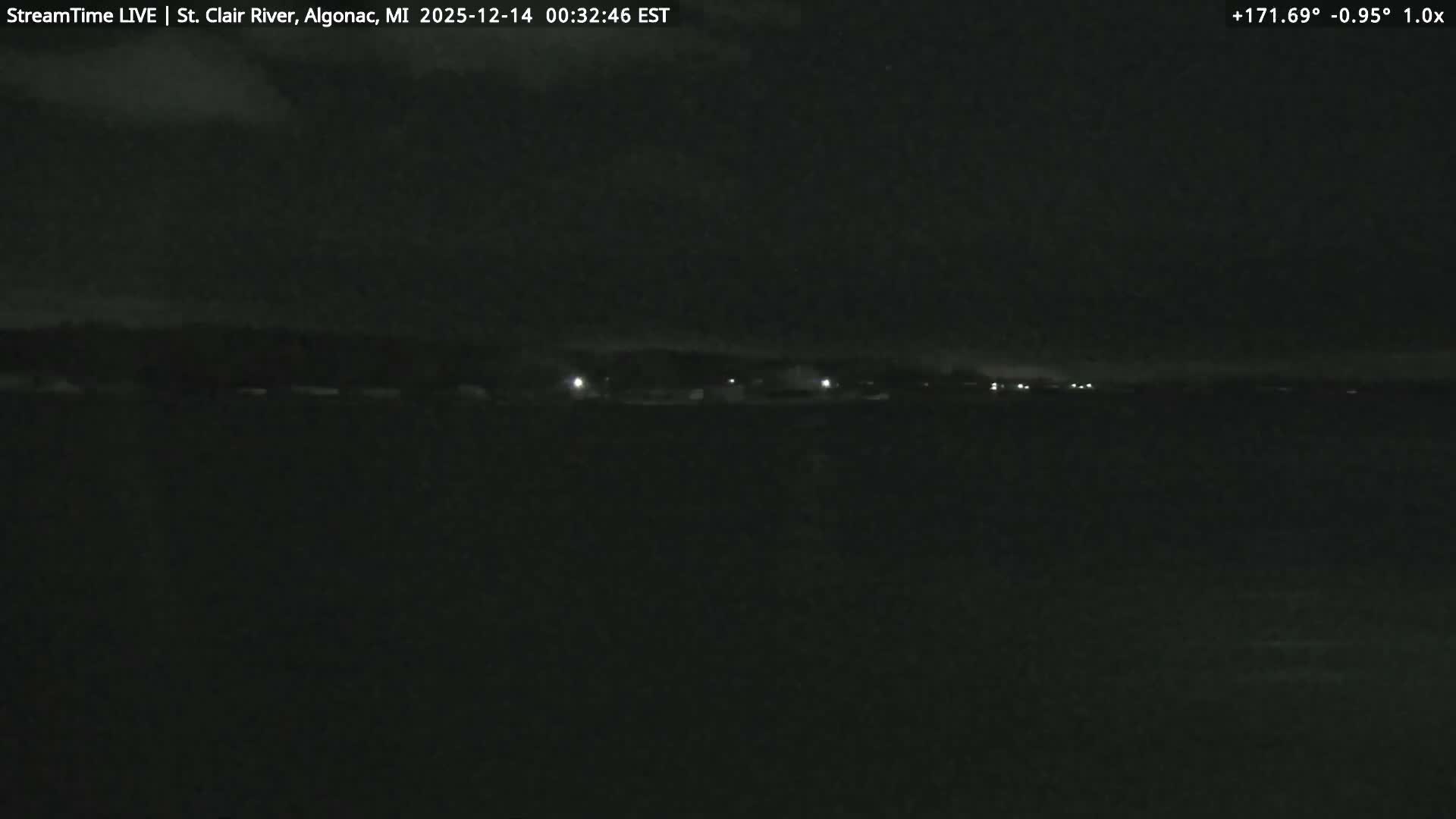 Algonac Village & St. Clair River & USA - Canada Border View Live Cam - Algonac, St. Clair, Michigan, USA