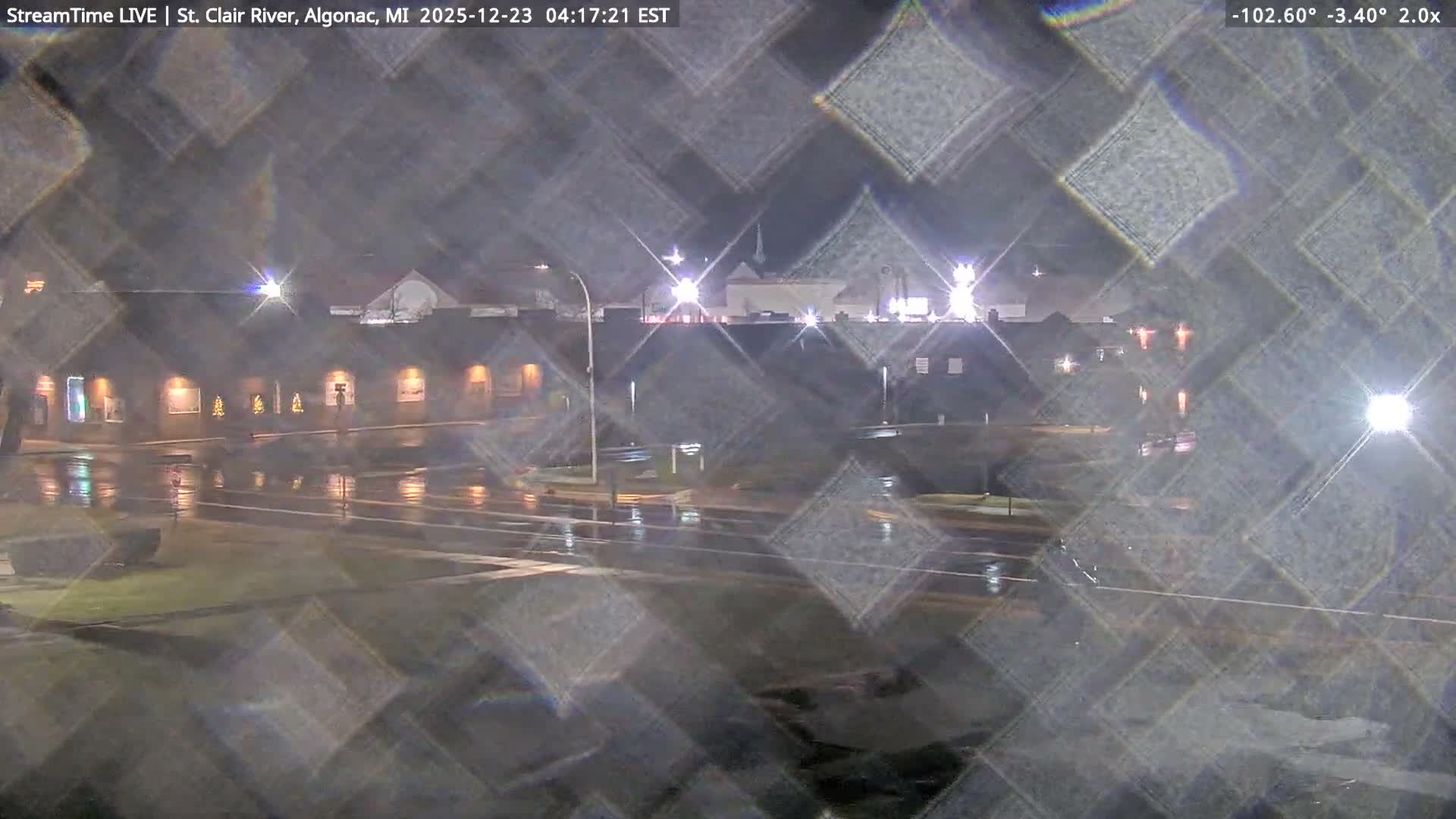 Algonac Village & St. Clair River & USA - Canada Border View Live Cam - Algonac, St. Clair, Michigan, USA