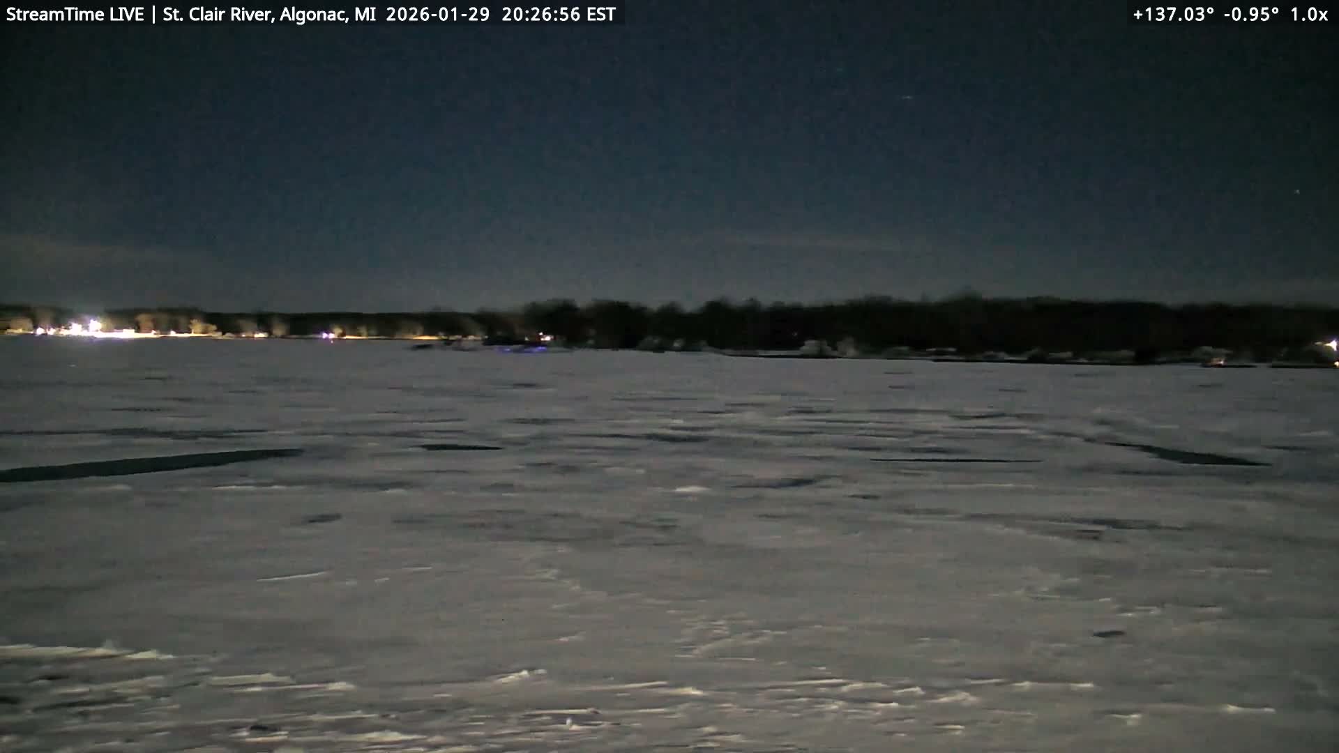Algonac Village & St. Clair River & USA - Canada Border View Live Cam - Algonac, St. Clair, Michigan, USA