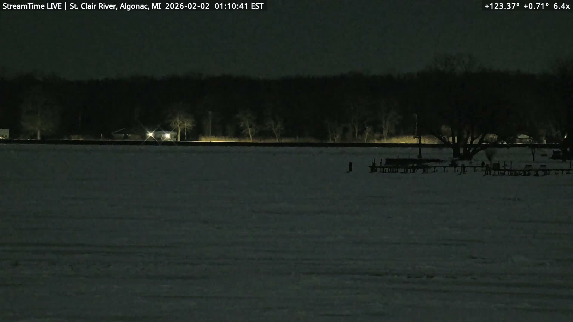 Algonac Village & St. Clair River & USA - Canada Border View Live Cam - Algonac, St. Clair, Michigan, USA
