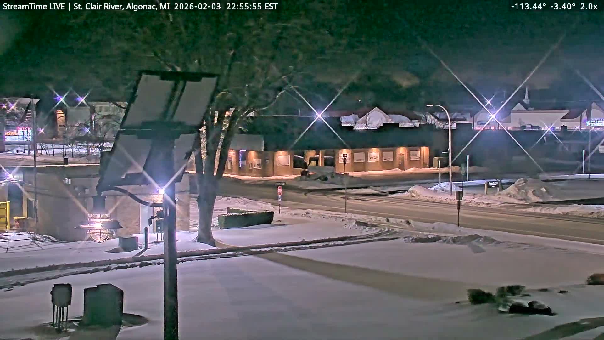 Algonac Village & St. Clair River & USA - Canada Border View Live Cam - Algonac, St. Clair, Michigan, USA