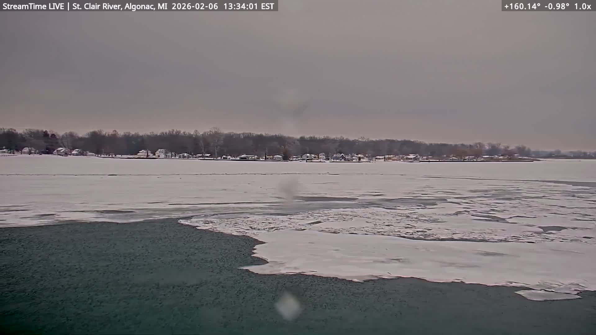 Algonac Village & St. Clair River & USA - Canada Border View Live Cam - Algonac, St. Clair, Michigan, USA