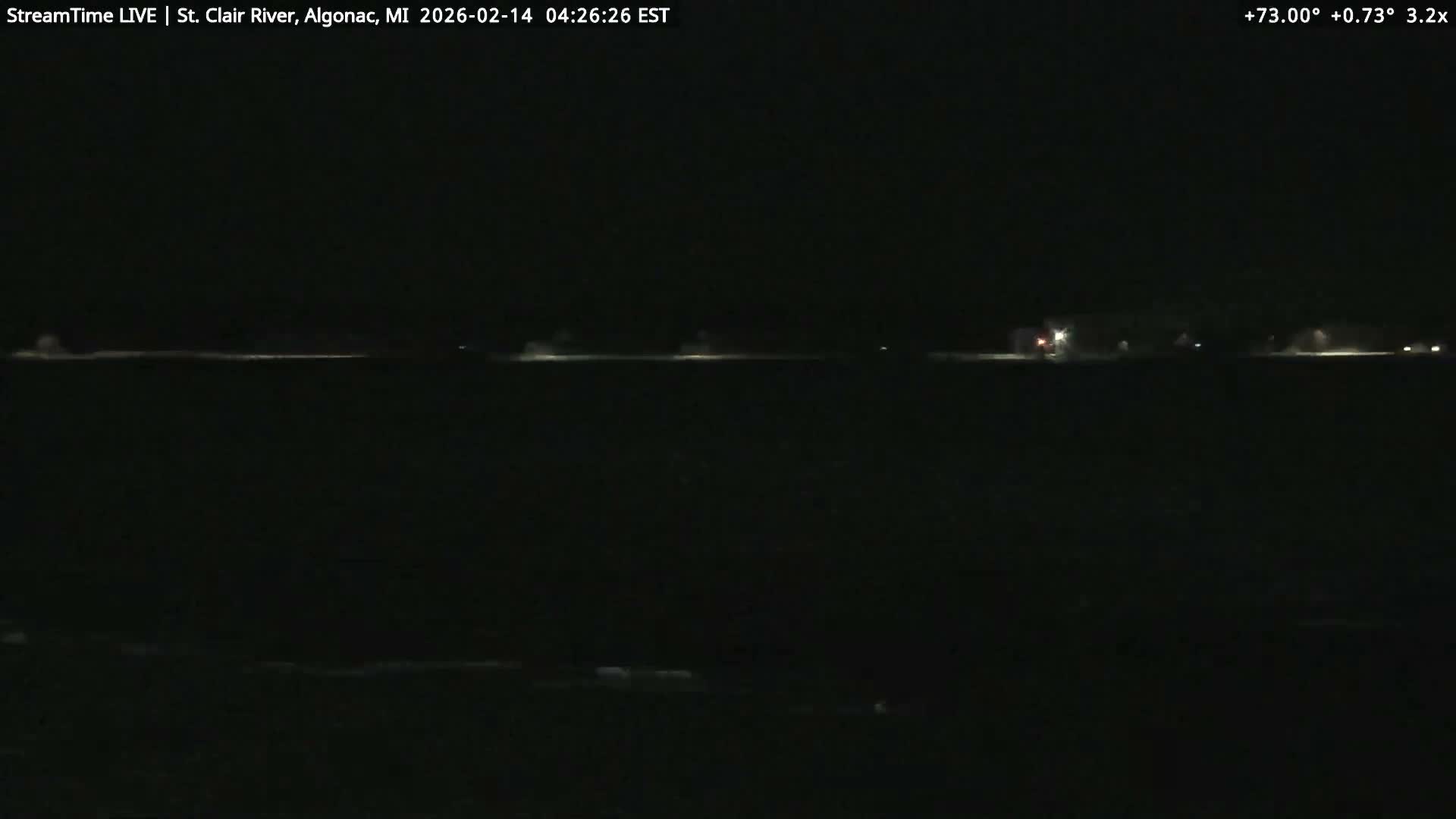 Algonac Village & St. Clair River & USA - Canada Border View Live Cam - Algonac, St. Clair, Michigan, USA