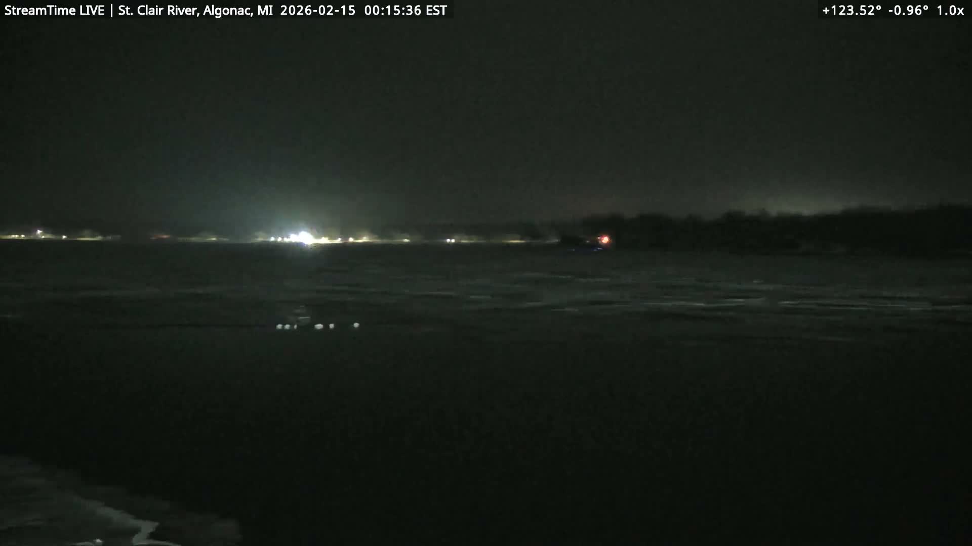 Algonac Village & St. Clair River & USA - Canada Border View Live Cam - Algonac, St. Clair, Michigan, USA