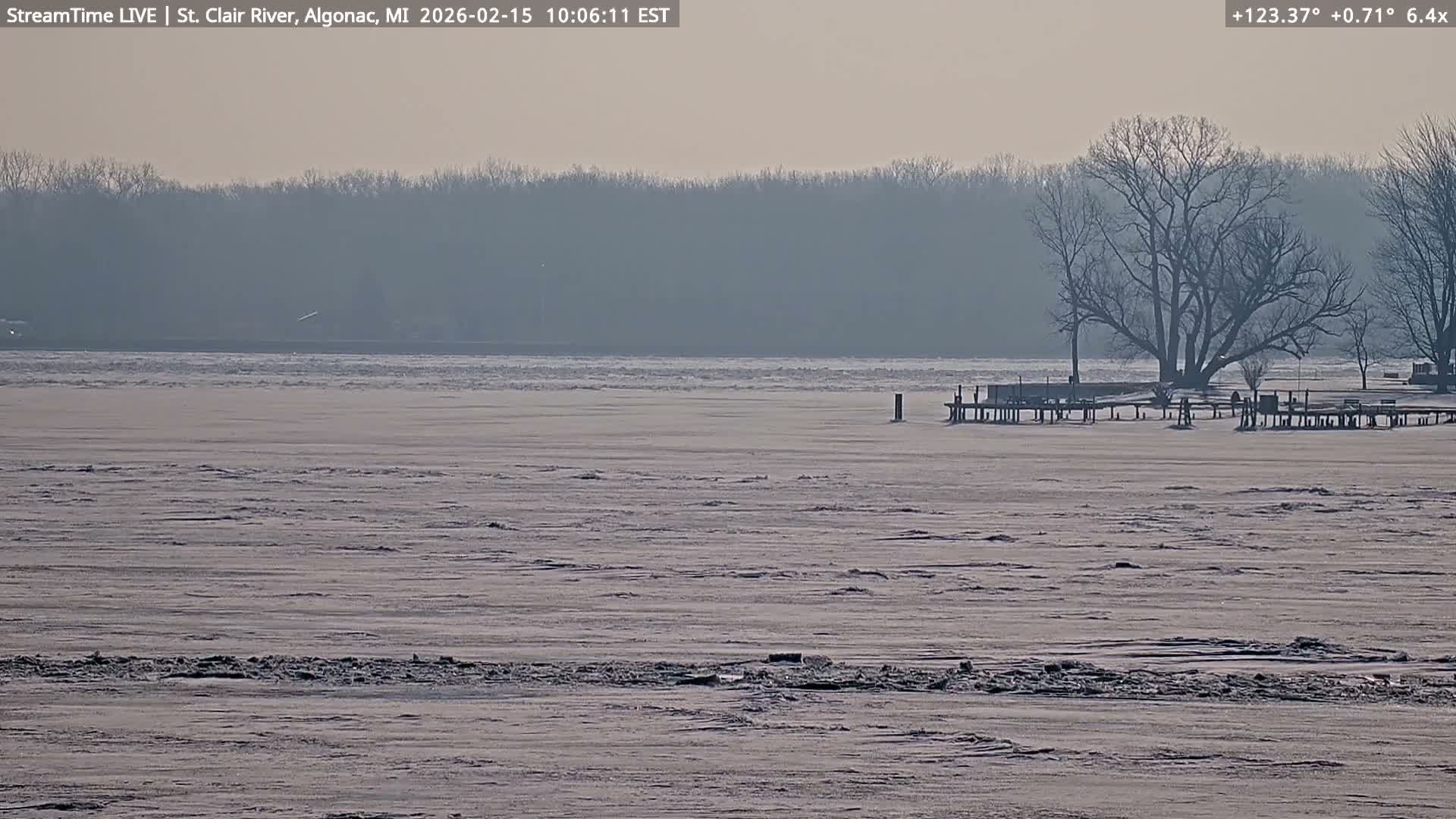 Algonac Village & St. Clair River & USA - Canada Border View Live Cam - Algonac, St. Clair, Michigan, USA
